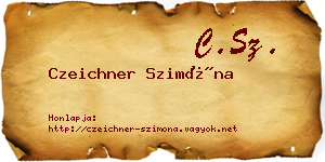 Czeichner Szimóna névjegykártya